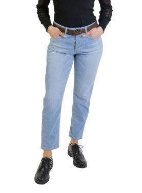 Jeans slim-fit effetto délavé con cintura Please